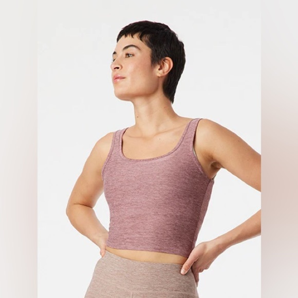 NWT Outdoor Voices All Day Crop Tank Deep Taupe - Picture 1 of 1